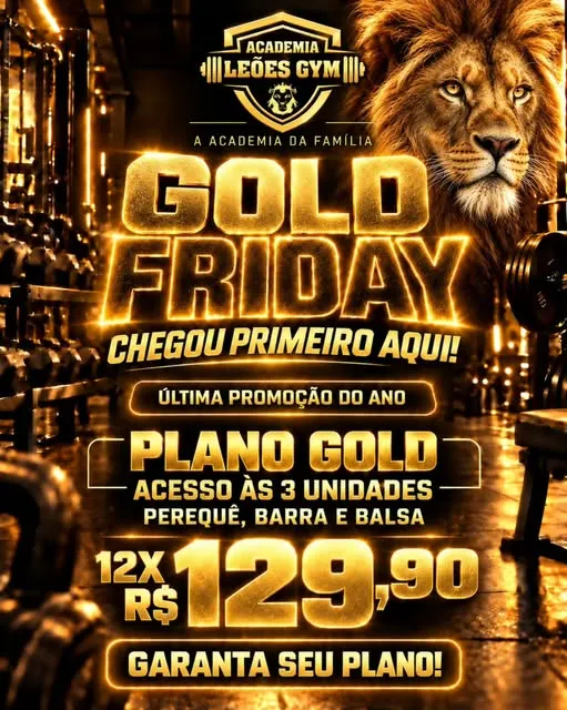 🦁✨A BLACK FRIDAY CHEGOU PRIMEIRO AQUI E NO PLANO GOLD ELA É GOLD FRIDAY!✨🦁 Aproveite a ÚLTIMA PROMOÇÃO DO ANO para gara…